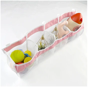 4-Compartment Mesh Toy Storage Bag