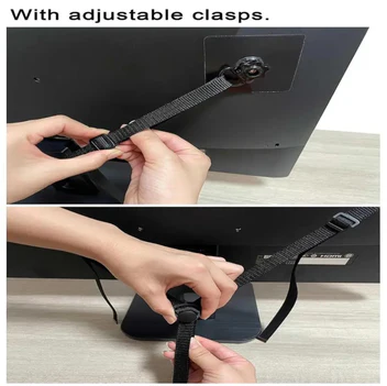 Anti-Tip TV Safety Strap — No-Drill Protection for Your Home