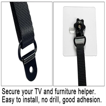 Anti-Tip TV Safety Strap — No-Drill Protection for Your Home
