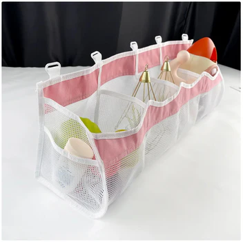 4-Compartment Mesh Toy Storage Bag
