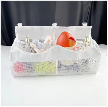 2-Compartment Mesh Toy Storage Bag — Simple, Smart, and Organized