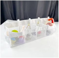 4-Compartment Mesh Toy Storage Bag