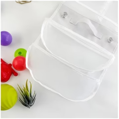 Bathroom Mesh Storage Organizer — Double-Layer Hanging Basket with Suction Cups